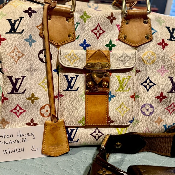 LOUIS VUITTON Monogram Multicolor Speedy 30 White - Picture 4 of 9